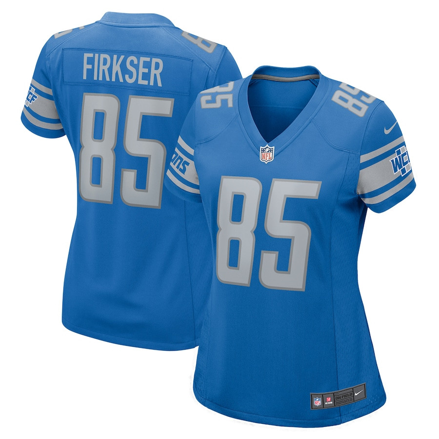 Anthony Firkser 85 Detroit Lions Game Women Jersey - Blue JS2506 nicesnker