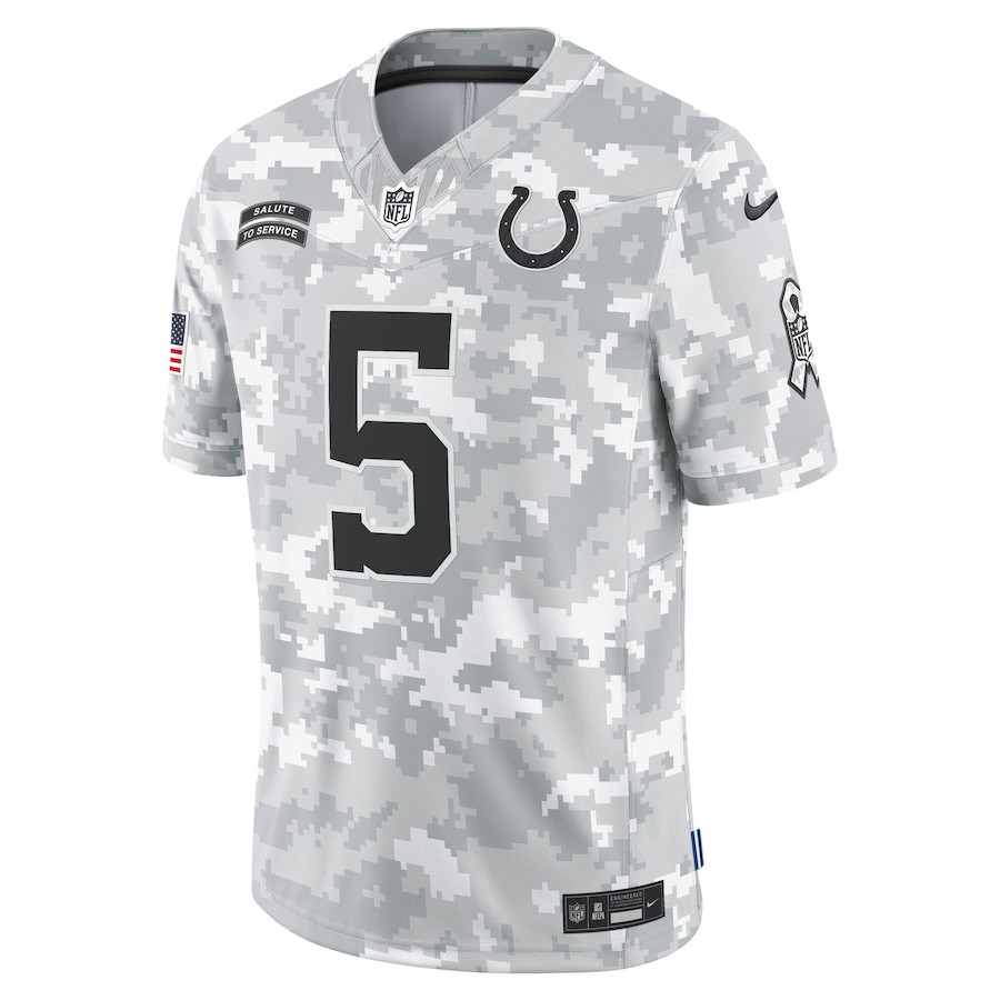 Alternative view of Anthony Richardson 5 Indianapolis Colts 2024 Salute to Service Limited Men Jersey - Arctic Camo JS2580 nicesnker