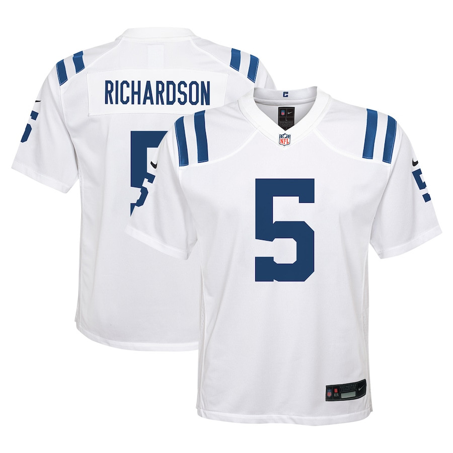 Anthony Richardson 5 Indianapolis Colts YOUTH Player Game Jersey - White JS6283 nicesnker