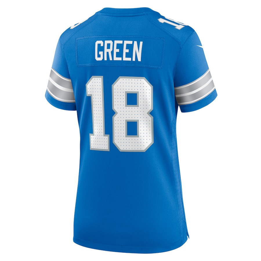 Antoine Green 18 Detroit Lions Women's Team Game Jersey - Blue JS8353 nicesnker - Image 3