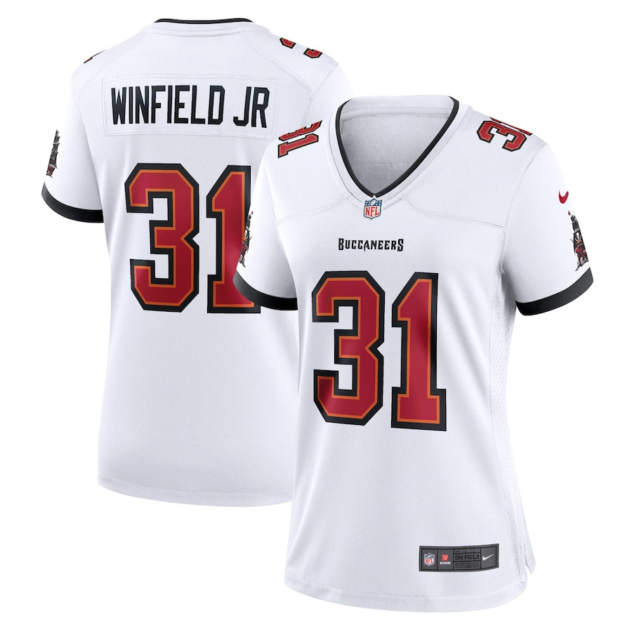 Antoine Winfield Jr. 31 Tampa Bay Buccaneers Women Game Jersey - White JS5765 nicesnker