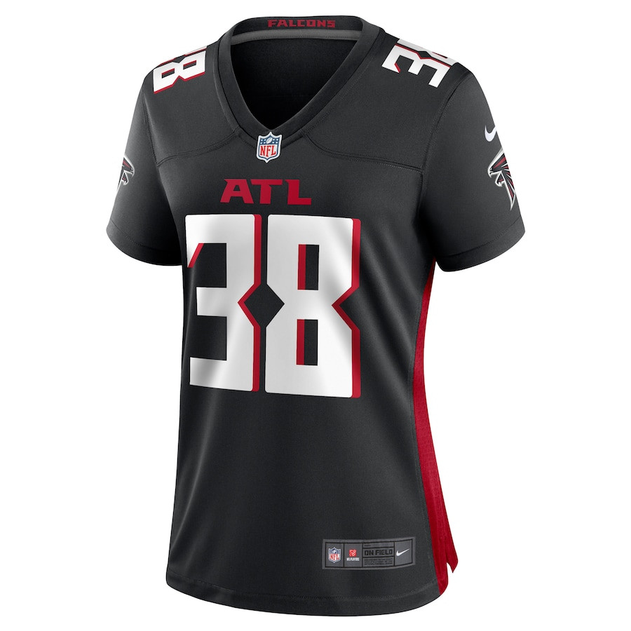 Alternative view of Arnold Tarpley III 38 Atlanta Falcons Women Game Jersey - Black JS5097 nicesnker
