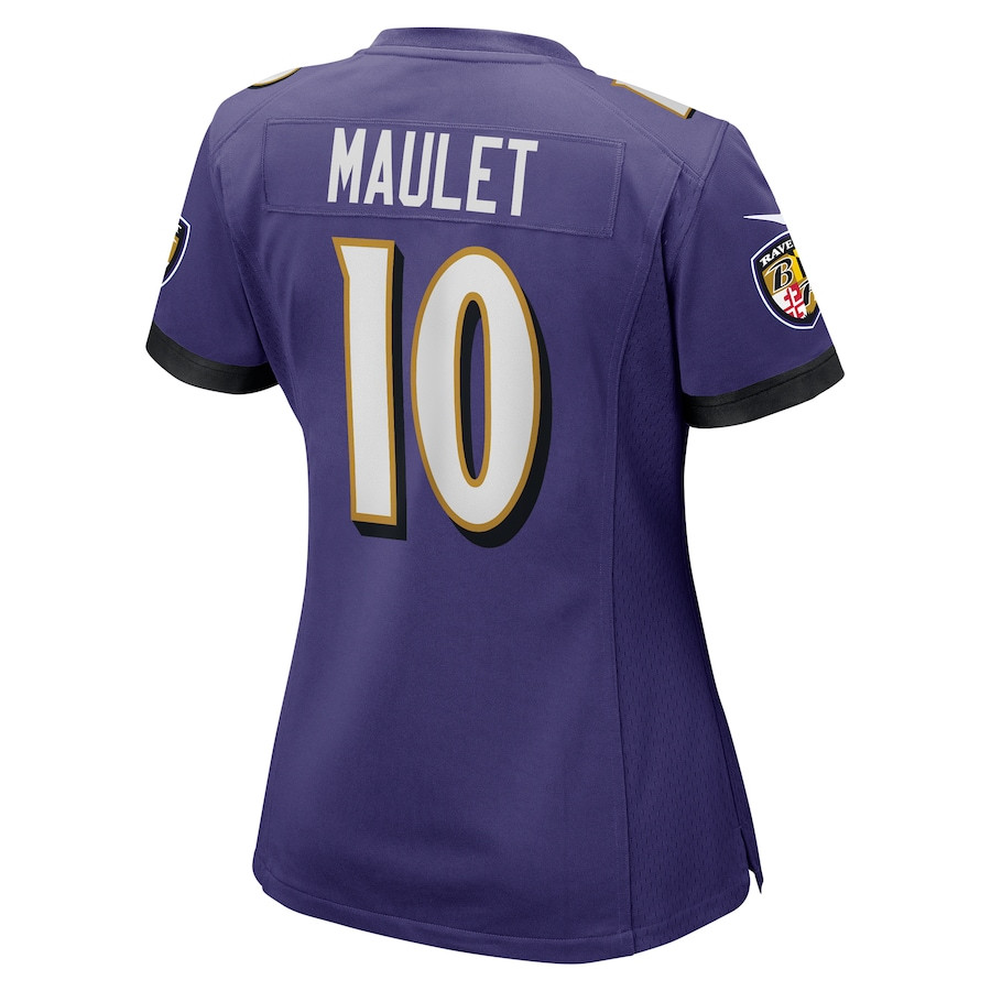 Arthur Maulet 10 Baltimore Ravens Women's Game Jersey - Purple JS6651 nicesnker - Image 3