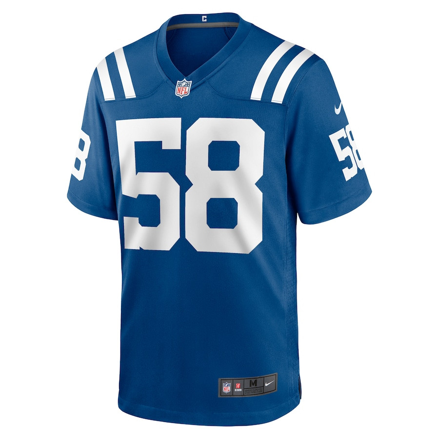 Alternative view of Austin Ajiake 58 Indianapolis Colts Game Men Jersey - Royal JS7128 nicesnker