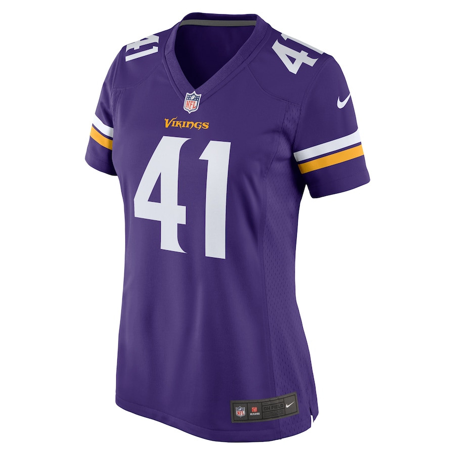 Alternative view of Austin Bryant 41 Minnesota Vikings Women Game Jersey - Purple JS8787 nicesnker