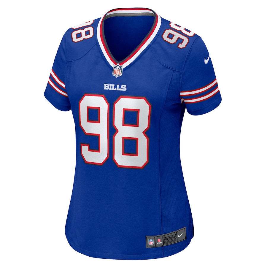 Alternative view of Austin Johnson 98 Buffalo Bills Women's Game Jersey - Royal JS7401 nicesnker