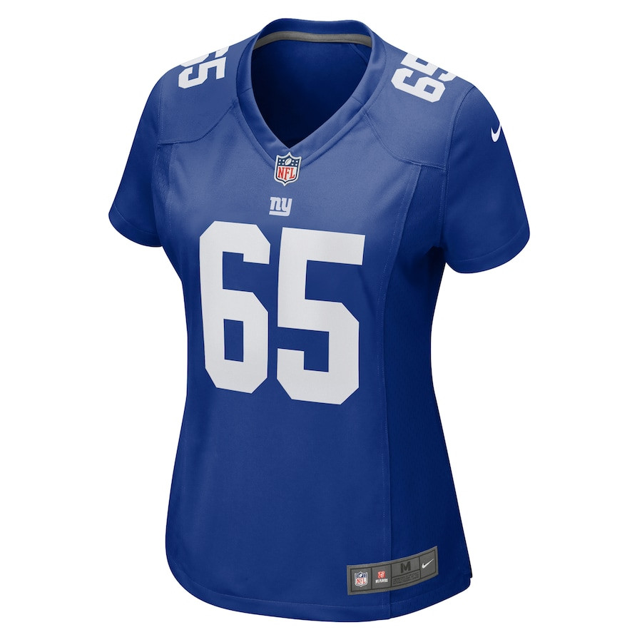 Alternative view of Austin Schlottmann 65 New York Giants Women's Game Jersey - Royal JS1925 nicesnker