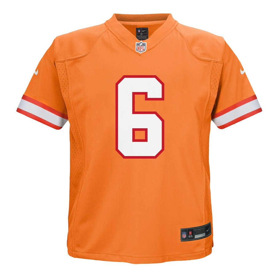 Alternative view of Baker Mayfield 6 Tampa Bay Buccaneers YOUTH Game Jersey - Orange JS1546 nicesnker