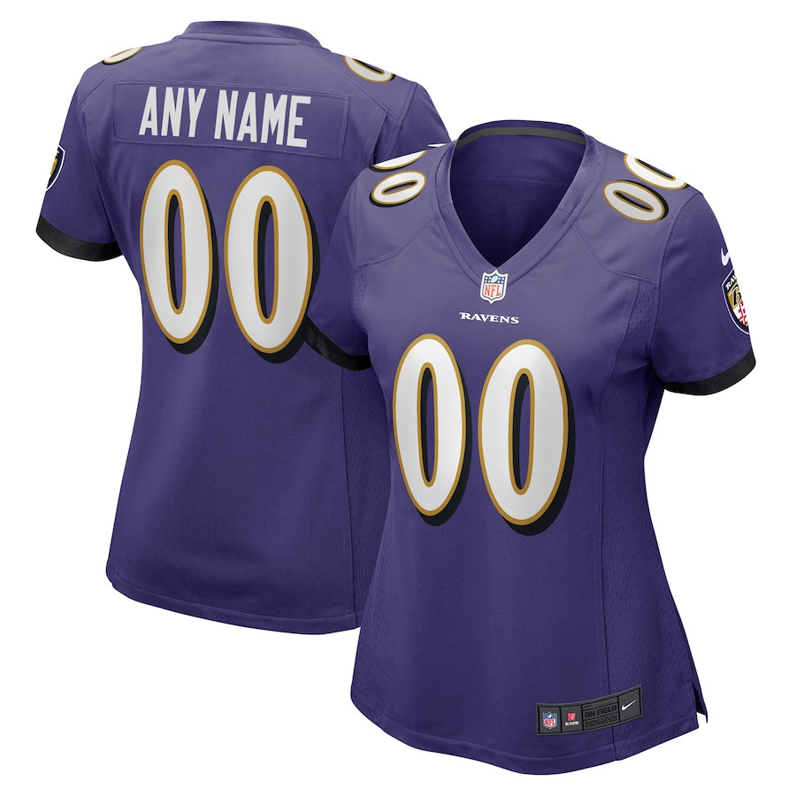 Baltimore Ravens Women Custom Game Jersey - Purple JS2403 nicesnker