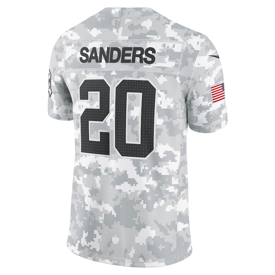 Barry Sanders 20 Detroit Lions 2024 Salute to Service Retired Player Limited Men Jersey - Arctic Camo JS5423 nicesnker - Image 3