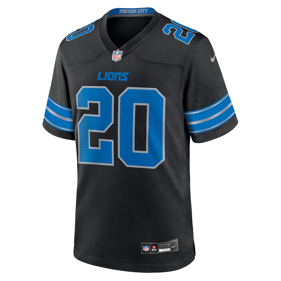 Alternative view of Barry Sanders 20 Detroit Lions 2nd Alternate Retired Player Game Jersey - Black, Men JS2185 nicesnker