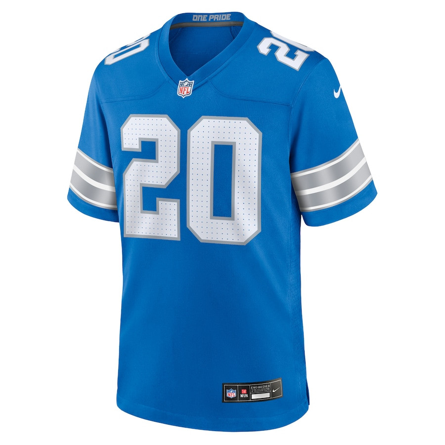 Alternative view of Barry Sanders 20 Detroit Lions Retired Player Game Jersey - Blue, Men JS7270 nicesnker