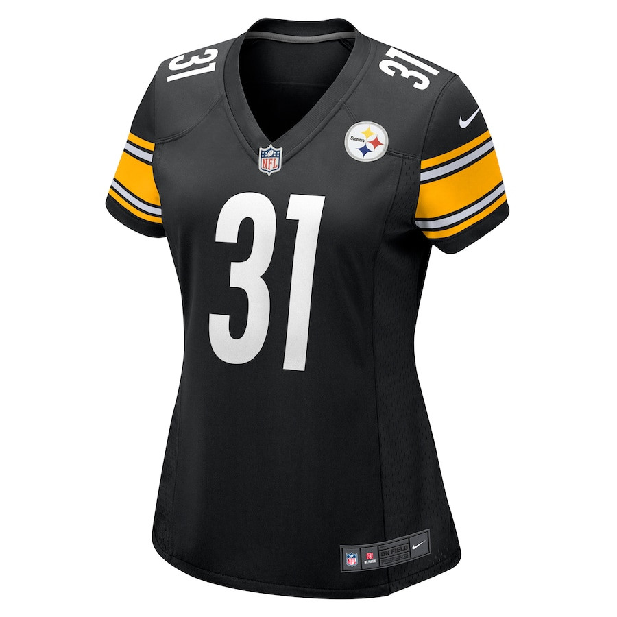 Alternative view of Beanie Bishop 31 Pittsburgh Steelers Women's Game Jersey - Black JS5491 nicesnker