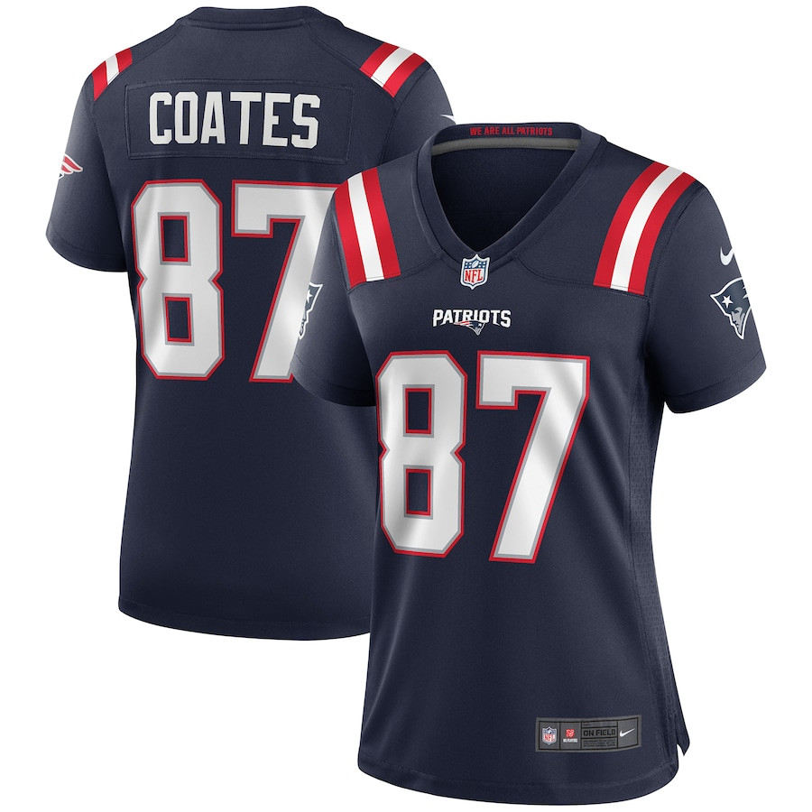 Ben Coates 87 New England Patriots Women Game Retired Jersey - Navy JS6066 nicesnker