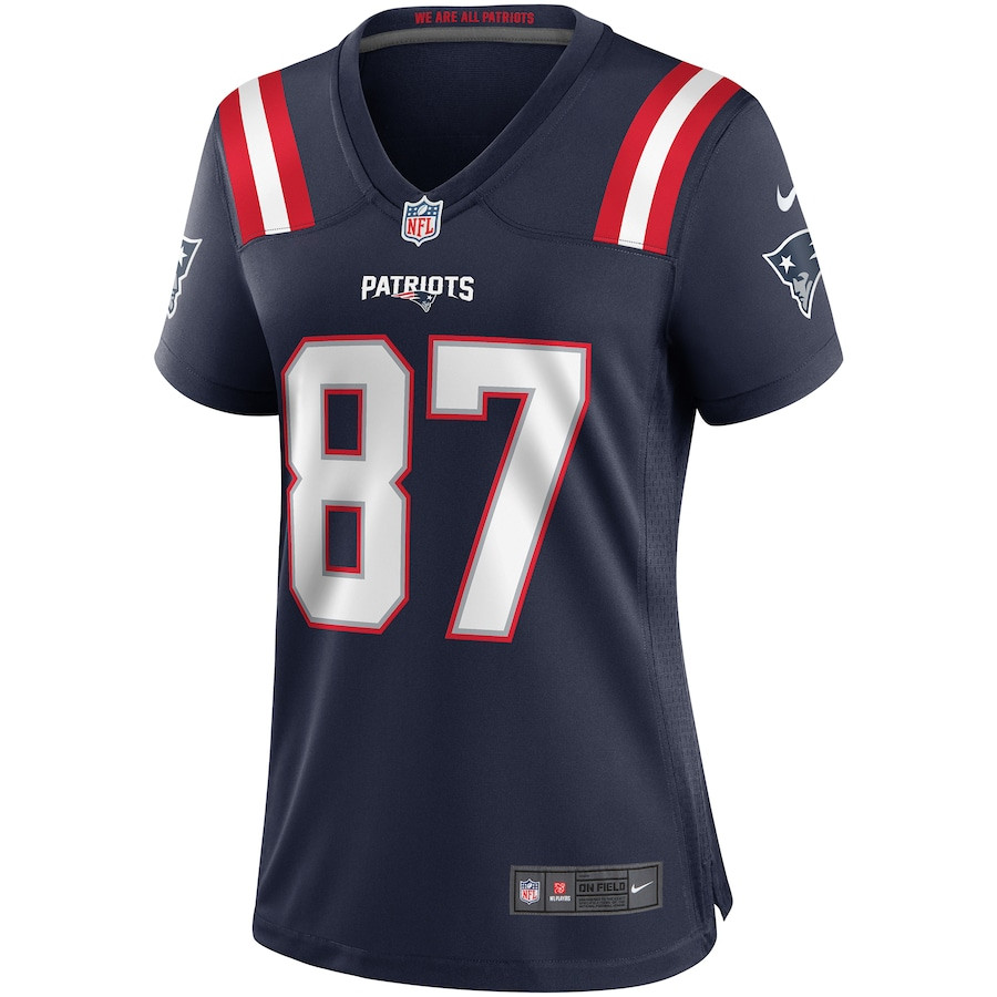 Alternative view of Ben Coates 87 New England Patriots Women Game Retired Jersey - Navy JS6066 nicesnker