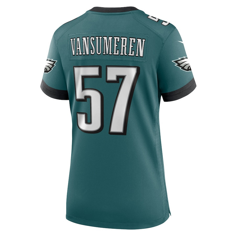 Ben VanSumeren #57 Philadelphia Eagles Super Bowl LIX Women's Jersey - Midnight Green JS8074 nicesnker - Image 3