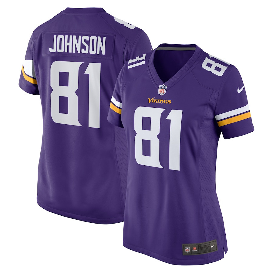 Bisi Johnson 81 Minnesota Vikings Women Game Jersey - Purple JS9093 nicesnker