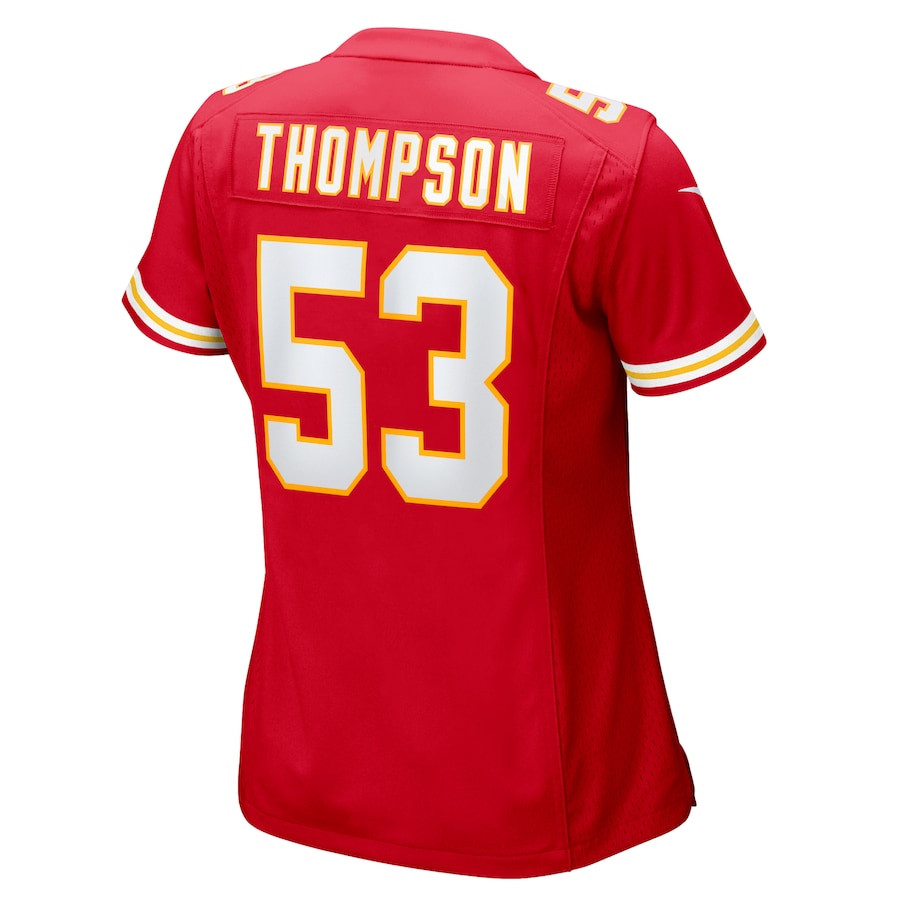 BJ Thompson 53 Kansas City Chiefs Women's Game Jersey - Red JS6857 nicesnker - Image 3