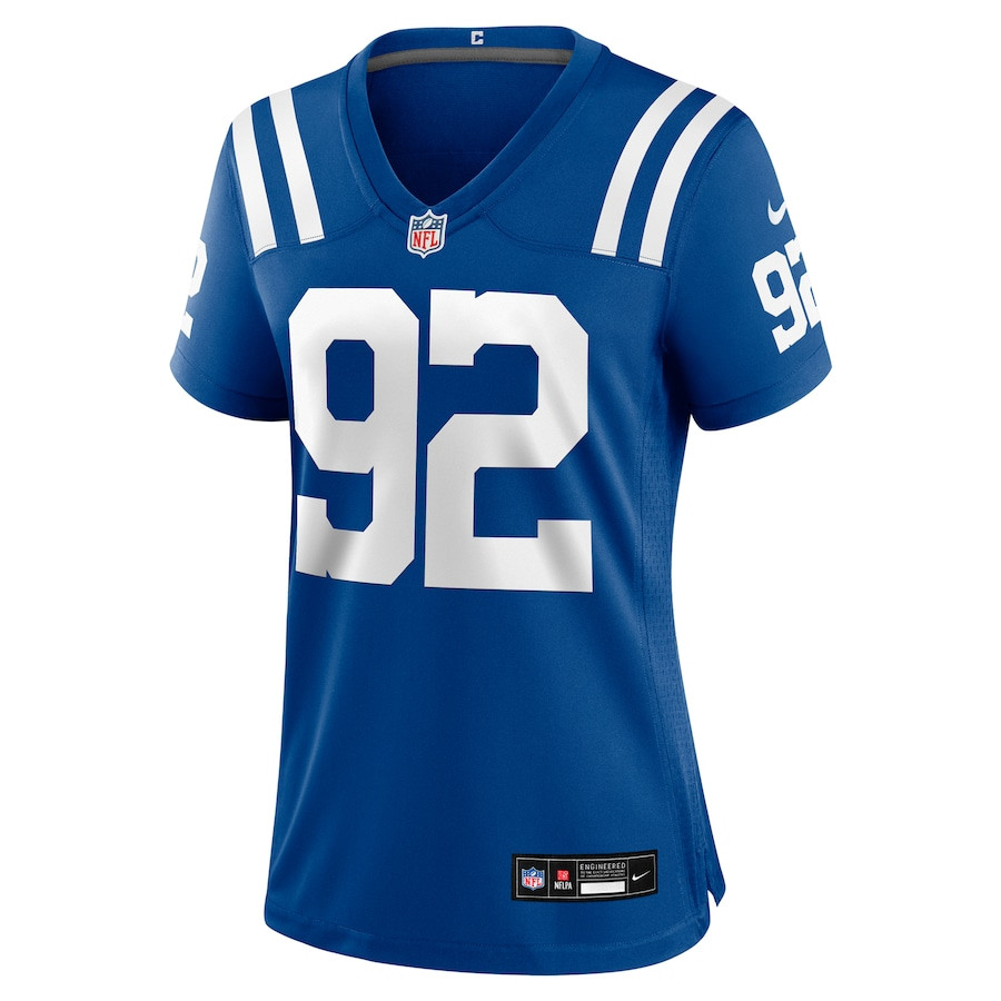 Alternative view of Bjoern Werner 92 Indianapolis Colts Women's Retired Player Game Jersey - Royal JS6876 nicesnker