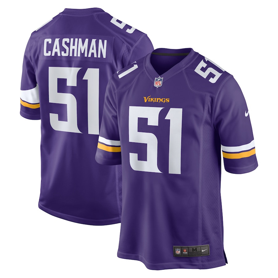 Blake Cashman 51 Minnesota Vikings Team Game Men Jersey - Purple JS4973 nicesnker