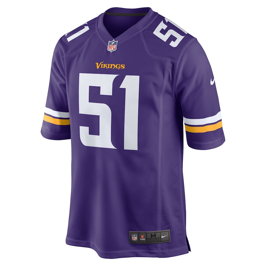 Alternative view of Blake Cashman 51 Minnesota Vikings Team Game Men Jersey - Purple JS4973 nicesnker