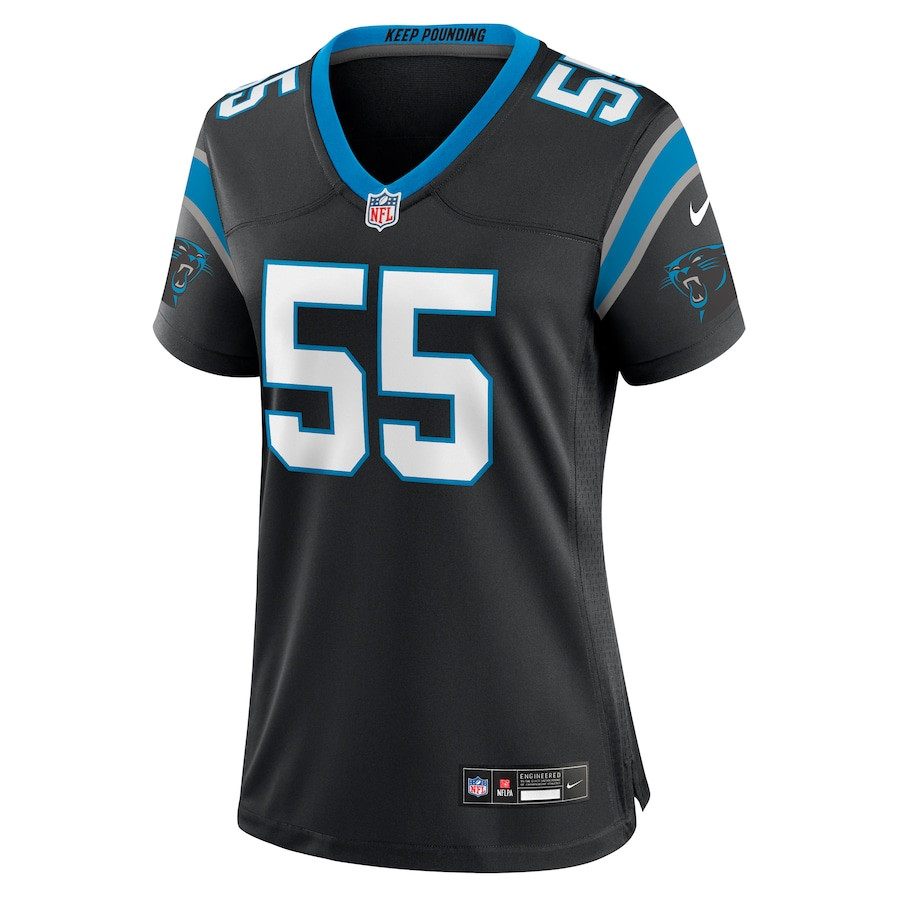Alternative view of Blake Martinez 55 Carolina Panthers Women's Team Game Jersey - Black JS3754 nicesnker