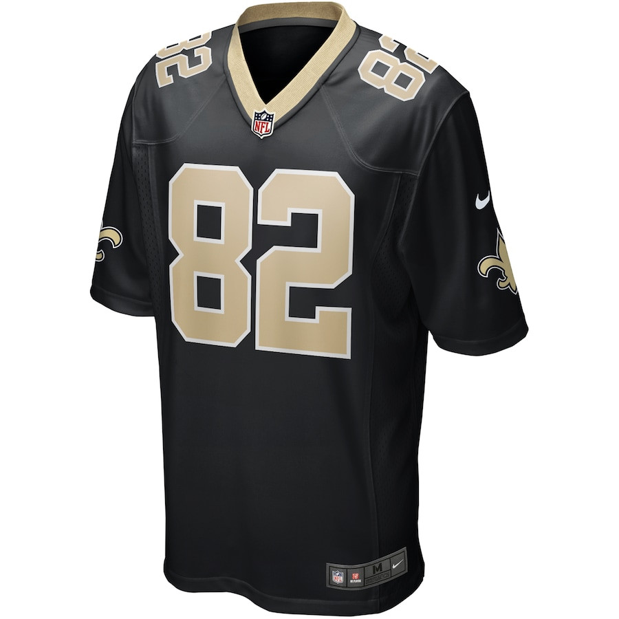 Alternative view of Bob Pollard 82 New Orleans Saints Men Game Retired Jersey - Black JS8748 nicesnker
