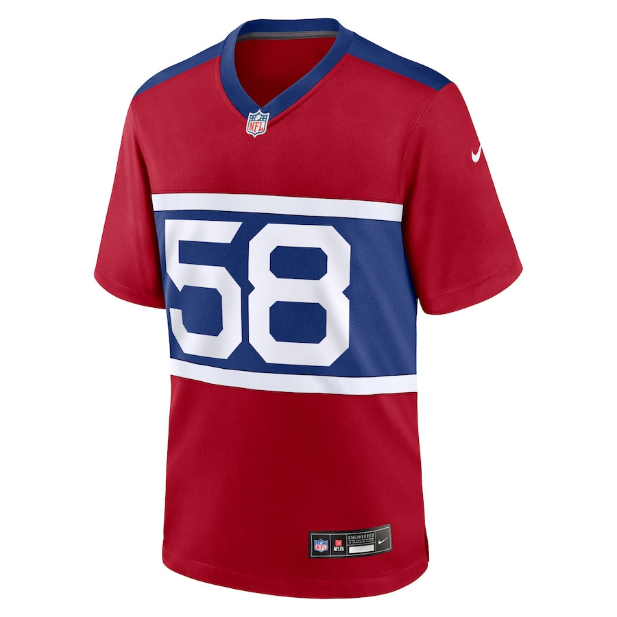 Alternative view of Bobby Okereke 58 New York Giants Alternate Game Men Jersey - Century Red JS1794 nicesnker