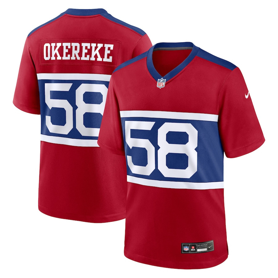 Bobby Okereke 58 New York Giants Alternate Game Men Jersey - Century Red JS1794 nicesnker