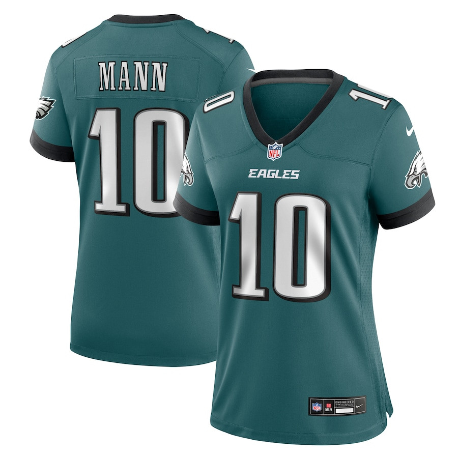 Braden Mann 10 Philadelphia Eagles Women's Team Game Jersey - Midnight Green JS5016 nicesnker