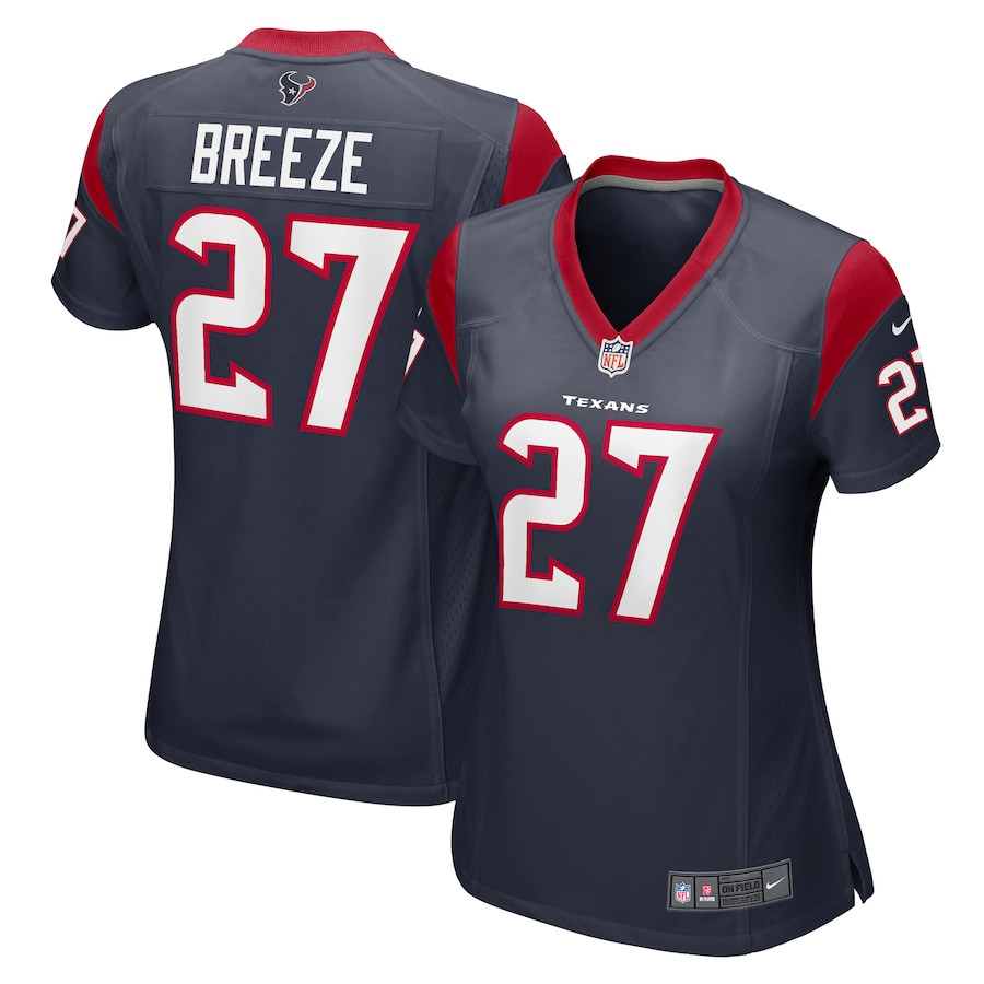 Brady Breeze 27 Houston Texans Women Game Jersey - Navy JS1797 nicesnker