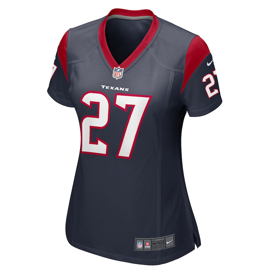 Alternative view of Brady Breeze 27 Houston Texans Women Game Jersey - Navy JS1797 nicesnker