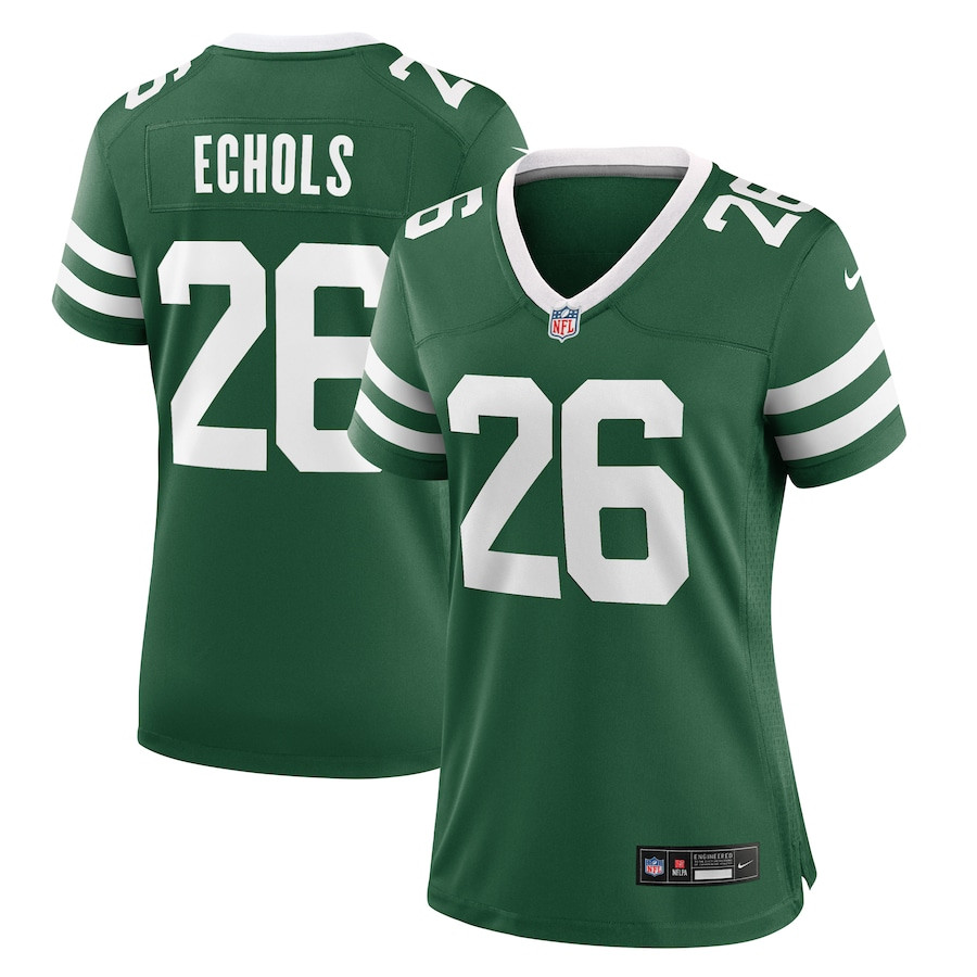 Brandin Echols 26 New York Jets Women's Team Game Jersey - Legacy Green JS7610 nicesnker