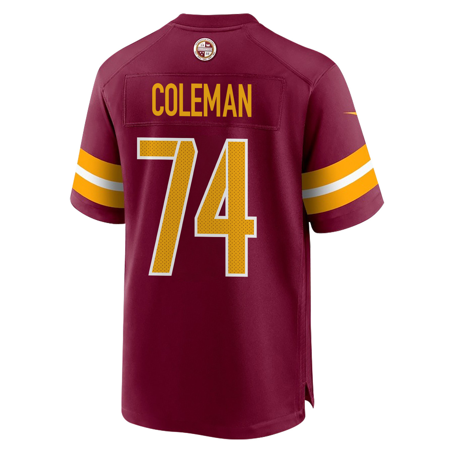 Alternative view of Brandon Coleman 74 Washington Commanders Super Bowl LIX Champions Patch 'New Orleans - The Ultimate Showdown' EMBROIDERED Game Men Jersey - Burgundy JS3493 nicesnker