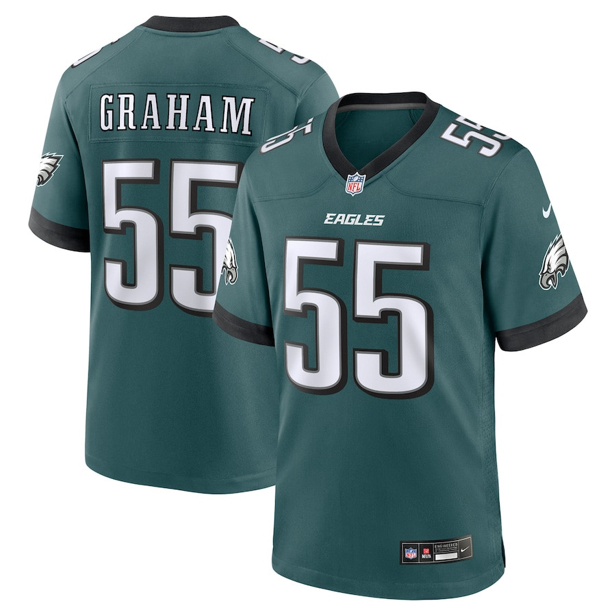 Brandon Graham 55 Philadelphia Eagles Team Game Men Jersey - Midnight Green JS5594 nicesnker