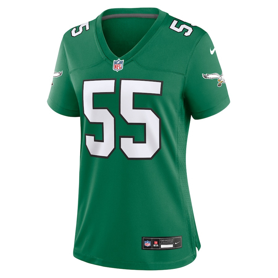 Alternative view of Brandon Graham 55 Philadelphia Eagles Women's Alternate Game Jersey - Kelly Green JS3154 nicesnker