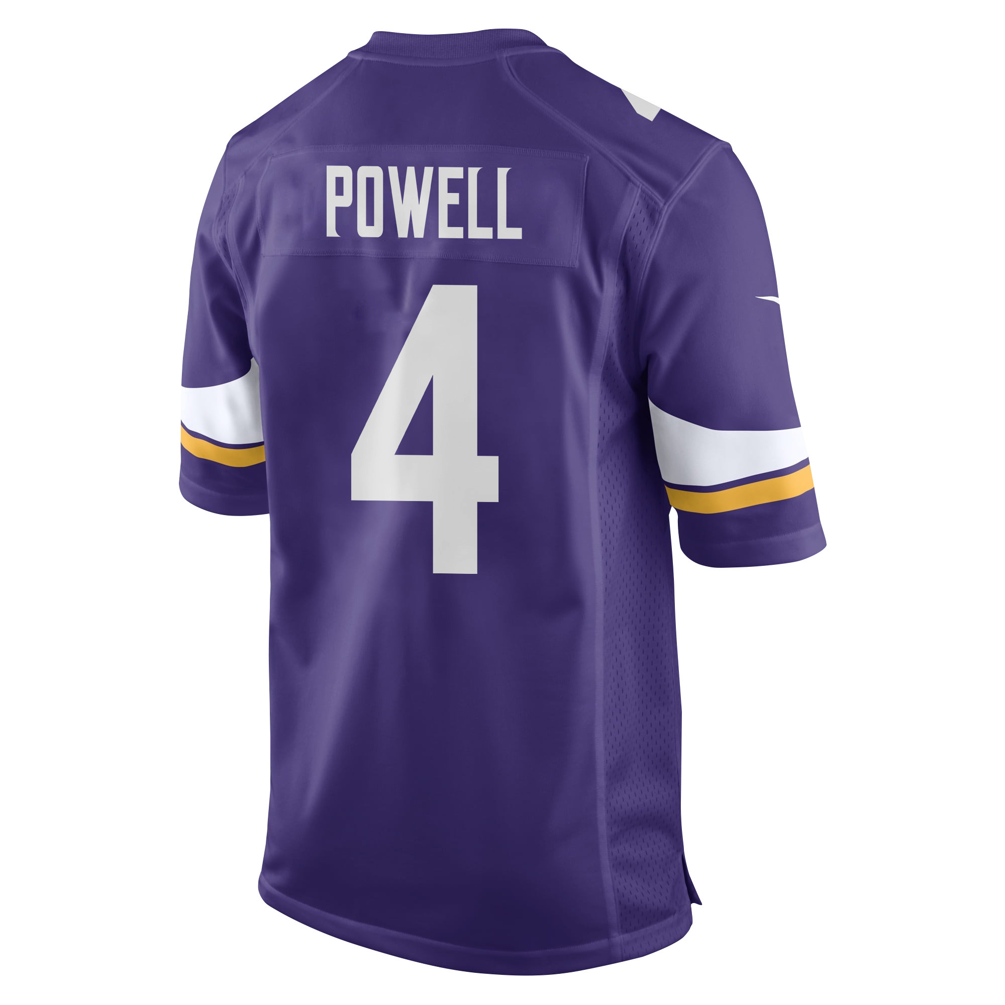 Alternative view of Brandon Powell 4 Minnesota Vikings Super Bowl LIX New Orleans Patch Game Men Jersey - Purple JS8634 nicesnker
