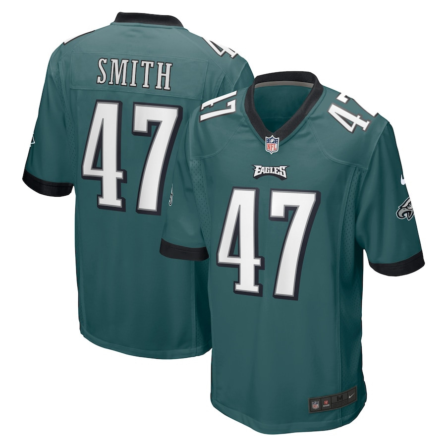 Brandon Smith 47 Philadelphia Eagles Game Men Jersey - Midnight Green JS9000 nicesnker