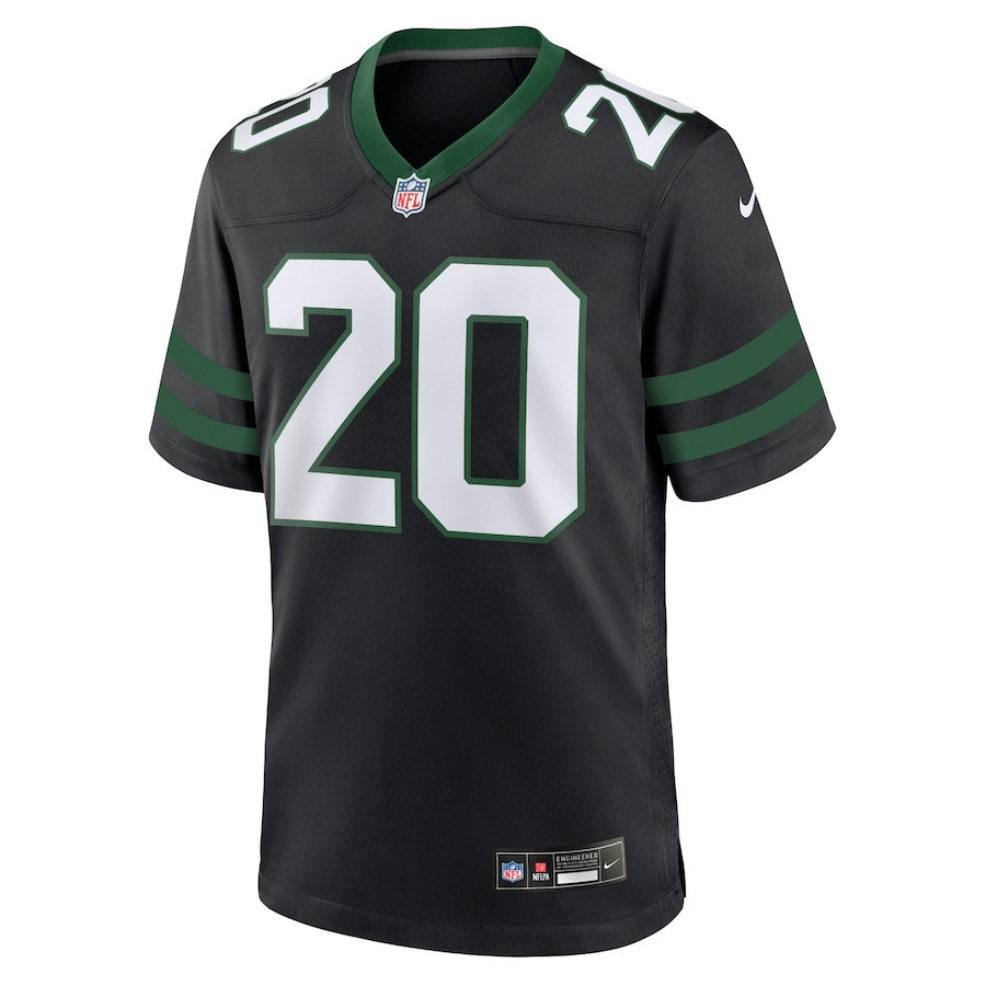 Alternative view of Breece Hall 20 New York Jets Alternate Game Jersey - Men, Legacy Black JS3456 nicesnker