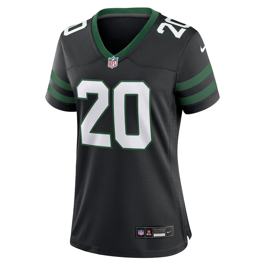 Alternative view of Breece Hall 20 New York Jets Alternate Game Jersey - Women, Black JS3234 nicesnker