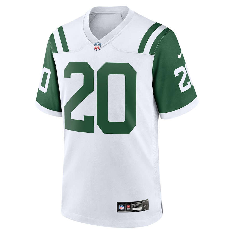 Alternative view of Breece Hall 20 New York Jets Classic Alternate Game Men Jersey - White JS7285 nicesnker