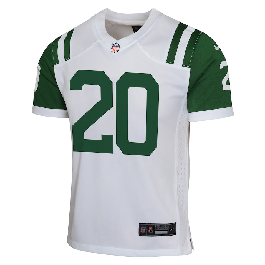 Alternative view of Breece Hall 20 New York Jets Classic Alternate Game YOUTH Jersey - White JS3853 nicesnker