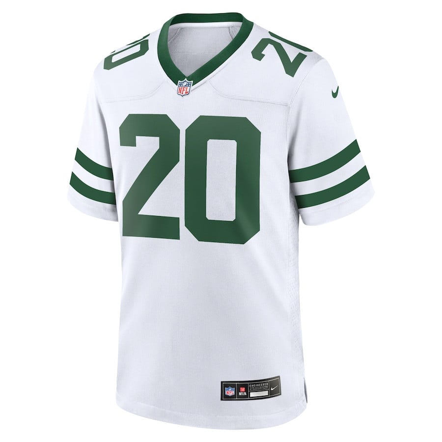 Alternative view of Breece Hall 20 New York Jets Game Men Jersey - Legacy White JS8860 nicesnker