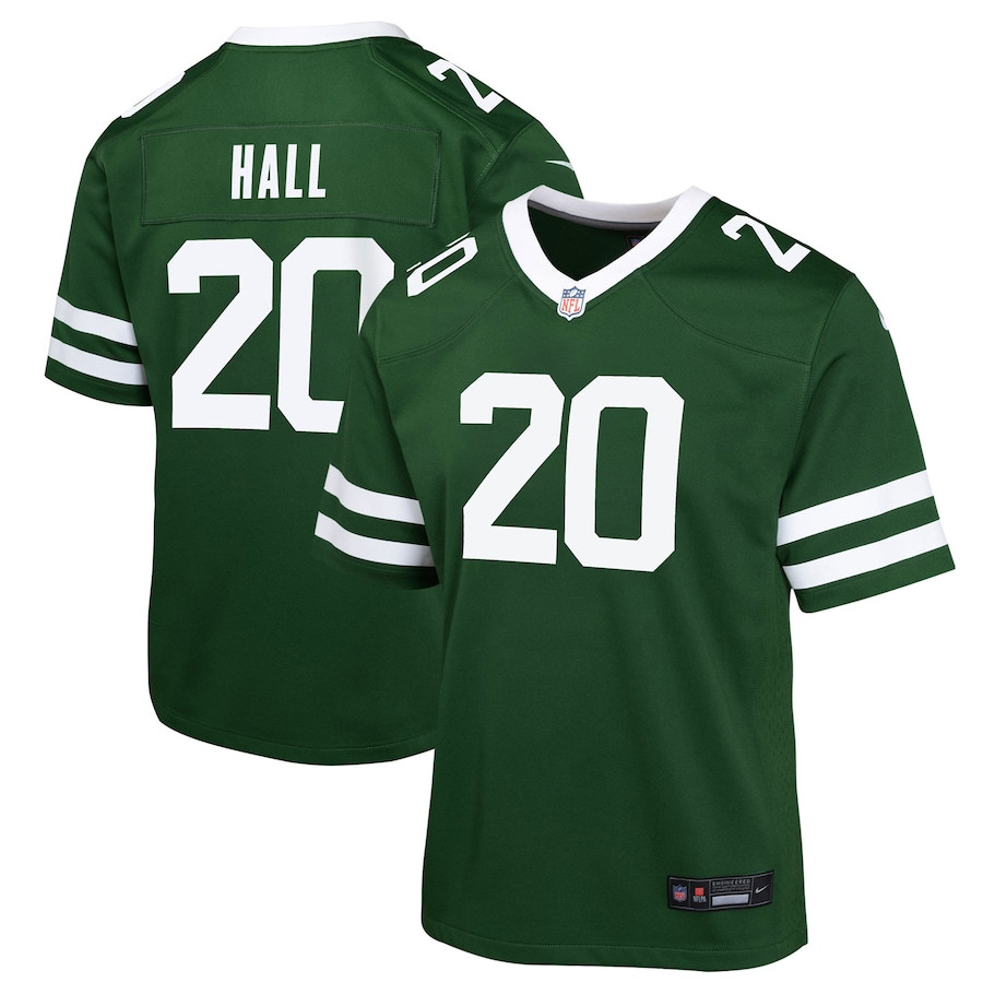 Breece Hall 20 New York Jets Game YOUTH Jersey - Legacy Green JS2846 nicesnker