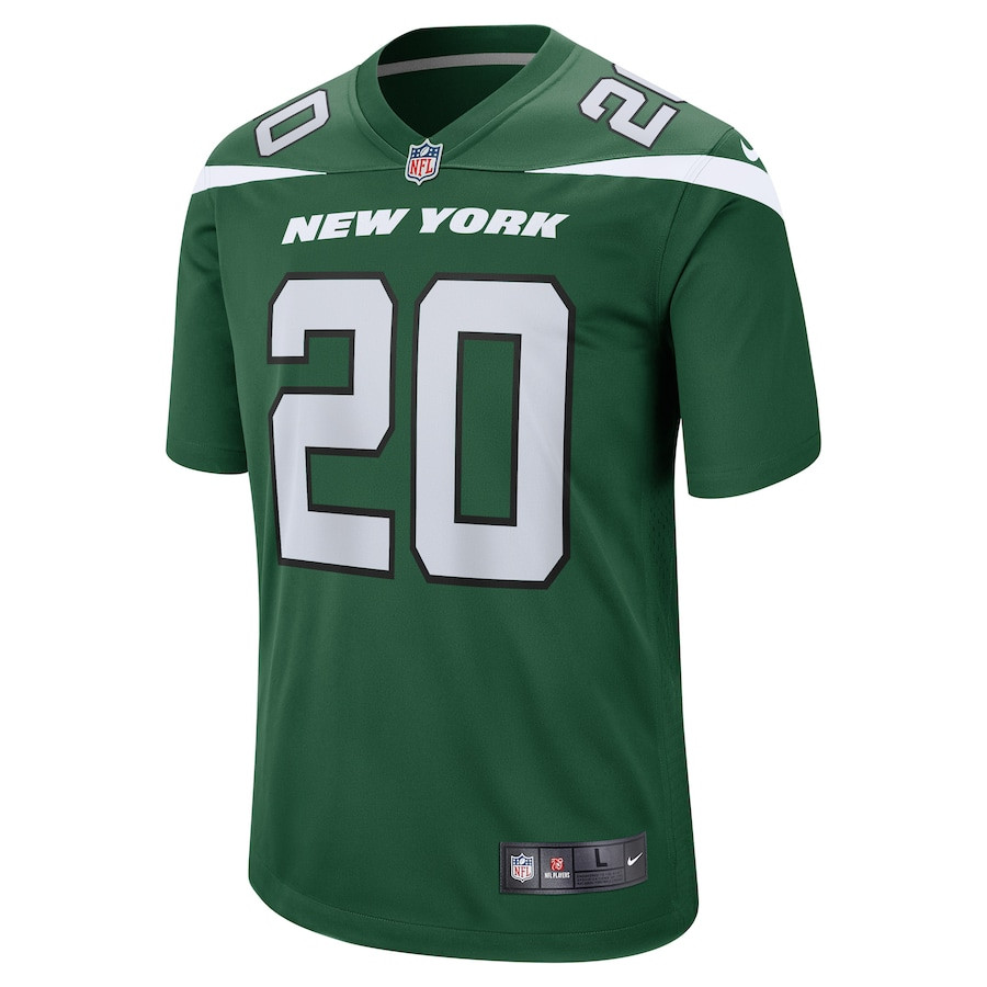 Alternative view of Breece Hall 20 New York Jets Men Game Jersey - Green JS4057 nicesnker