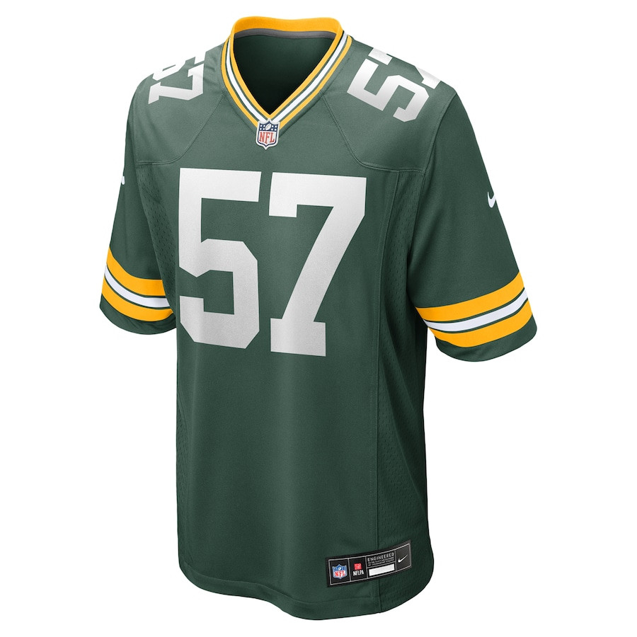 Alternative view of Brenton Cox Jr. 57 Green Bay Packers Game Men Jersey - Green JS6296 nicesnker