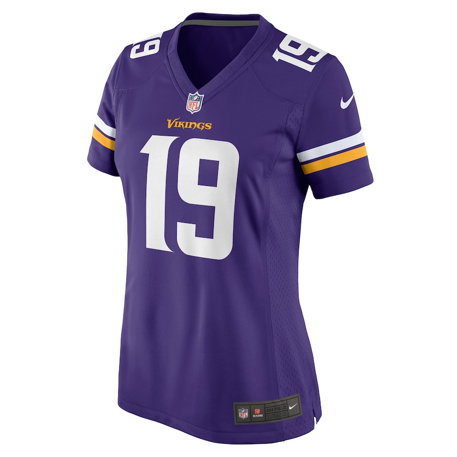 Alternative view of Brett Rypien 19 Minnesota Vikings Women's Game Jersey - Purple JS7715 nicesnker