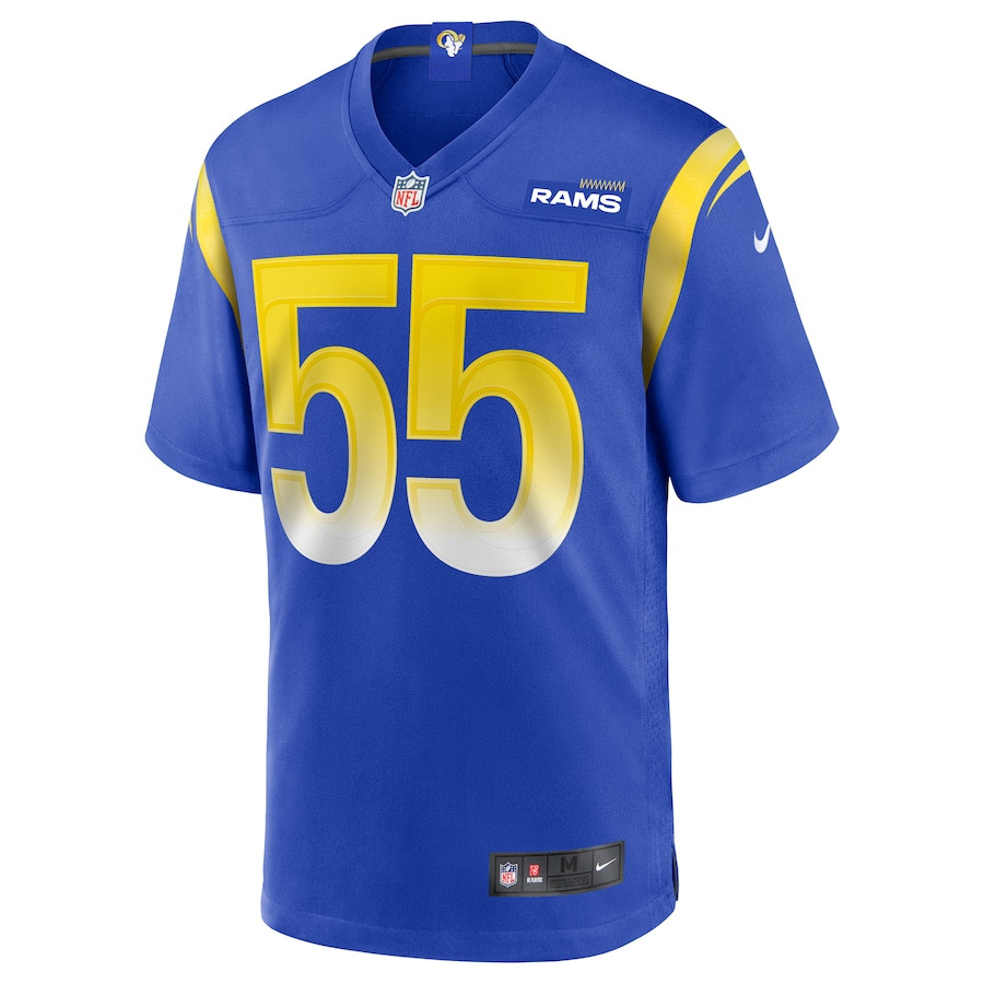 Alternative view of Brian Allen 55 Los Angeles Rams Men Game Jersey - Royal JS2360 nicesnker