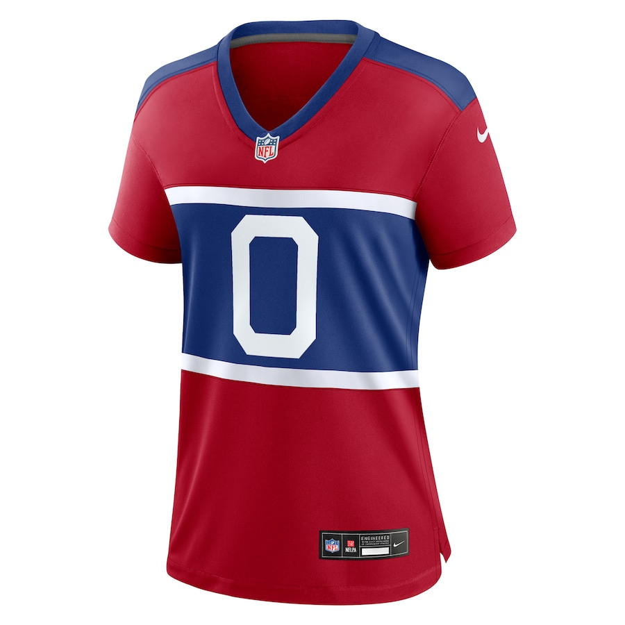 Alternative view of Brian Burns 0 New York Giants Women's Alternate Player Game Jersey - Century Red JS2139 nicesnker