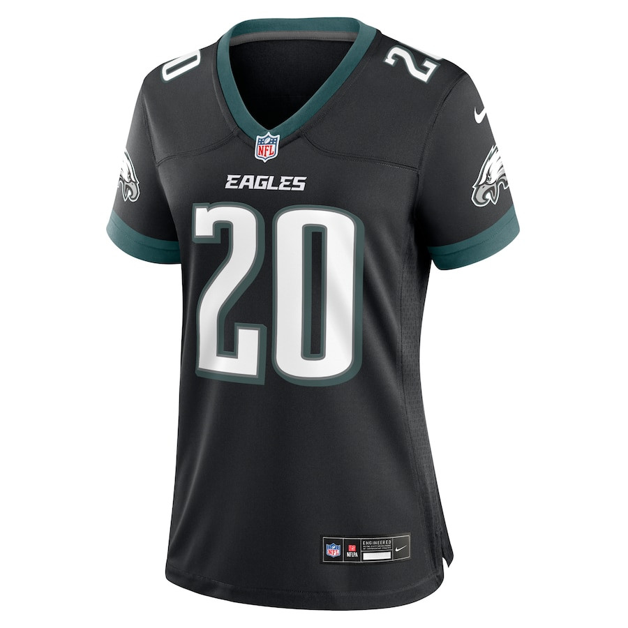 Alternative view of Brian Dawkins 20 Philadelphia Eagles Alternate Game Women Jersey - Black JS2144 nicesnker